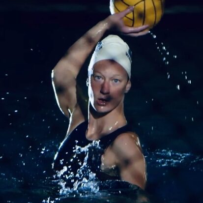 Image from Just Breathe short doc about female water polo player who overcame anxiety and assault.