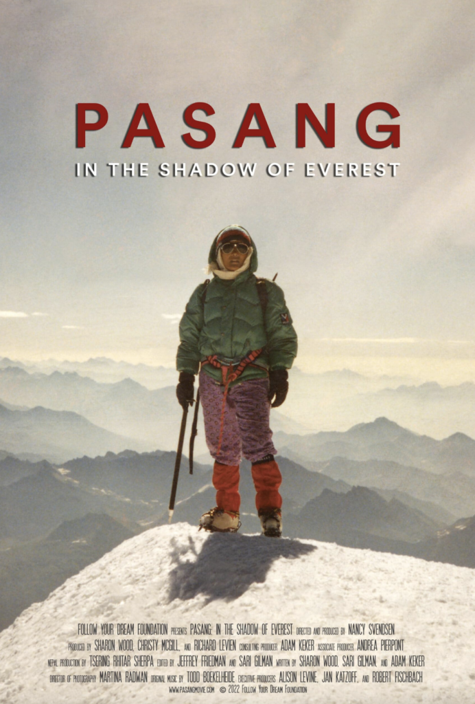 Poster of the documentary feature PASANG: In the Shadow of Everest directed by Nancy Svendsen.