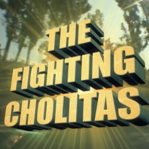The Fighting Cholitas poster for short doc about female Bolivian wrestlers