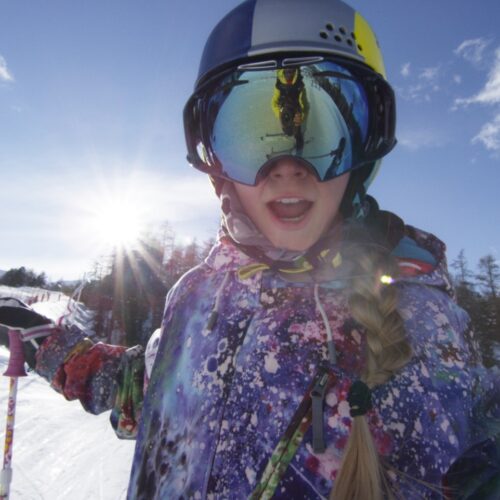 Image of young Estonian skier Kelly from the feature doc 'Kelly - Someone Else's Dream' CSFF 2024